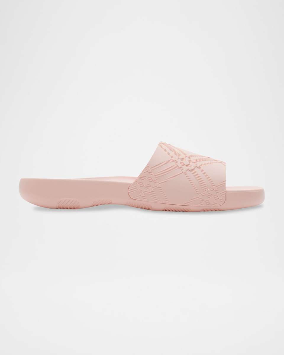 Dive Embossed Check Pool Sandals